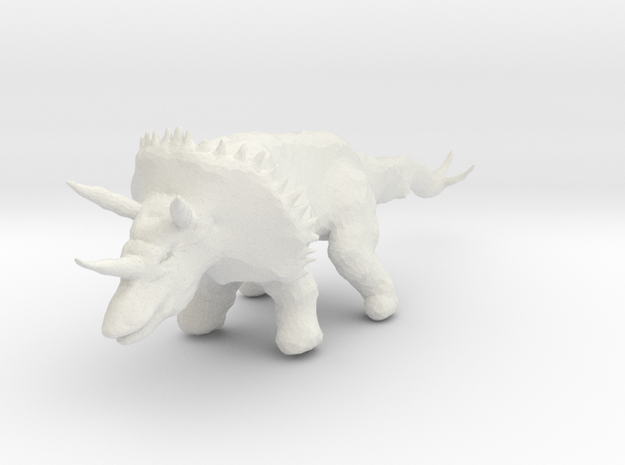 triceratops_04 in White Natural Versatile Plastic
