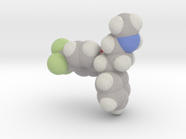 Fluoxetine molecule (x40,000,000, 1A = 4mm) in Full Color Sandstone