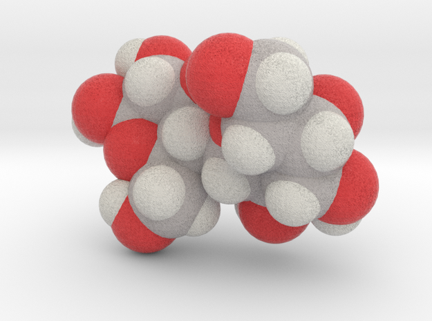 Lactose molecule (x40,000,000, 1A = 4mm) in Full Color Sandstone