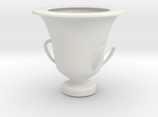 Greek Vase - Krater - Calyx in White Natural Versatile Plastic