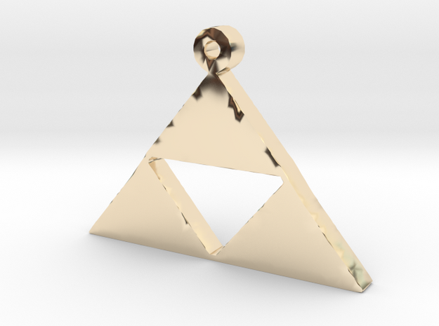 Triforce Pendent  in 14K Yellow Gold