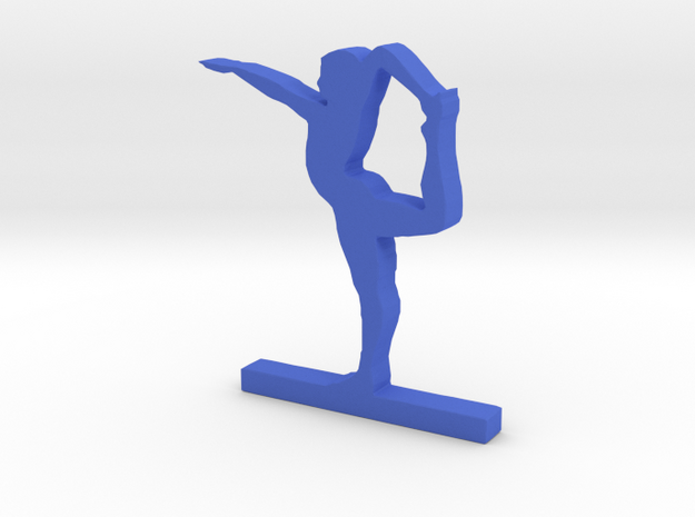 Yoga Pose ( Natarasana ) in Blue Processed Versatile Plastic