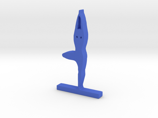 Yoga Pose ( Vakrasana ) in Blue Processed Versatile Plastic
