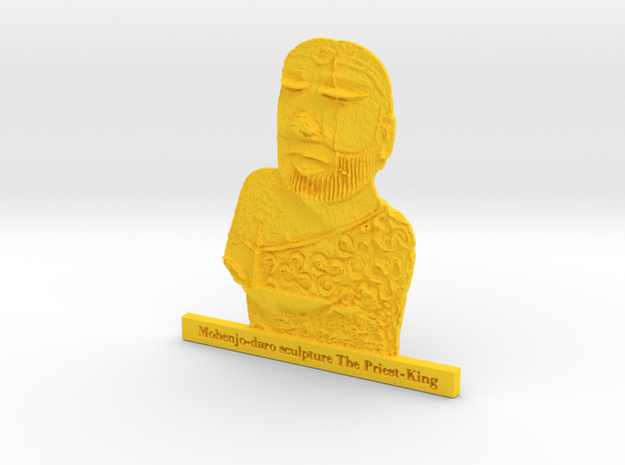 Mohenjo-daro Sculpture The Priest-King in Yellow Processed Versatile Plastic
