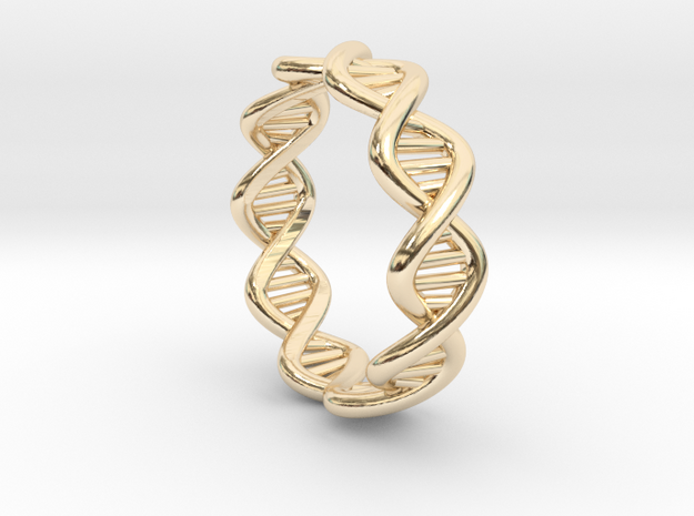 Male DNA Ring From The Male Female Matching Set in 14K Yellow Gold