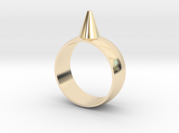 223-Designs Bullet Button Ring Size 7.5 in 14K Yellow Gold
