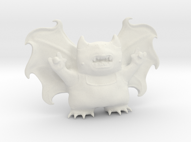Cute Demon Full 8cm in White Natural Versatile Plastic