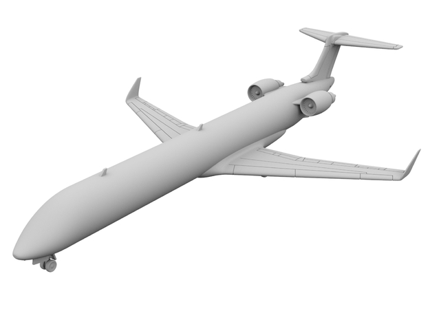 1:200 - CRJ 1000 (XL) in Tan Fine Detail Plastic