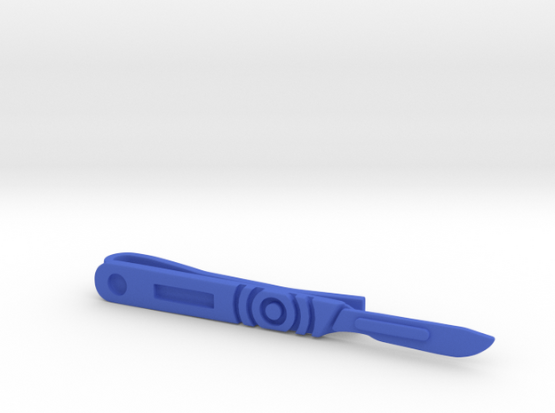 Scalpel Tie Bar (Plastics) in Blue Processed Versatile Plastic