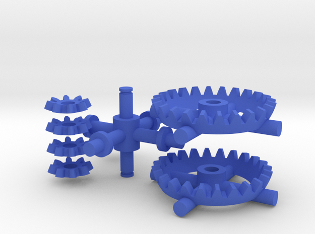Multiplicator Gears and Axes - Kid Edition in Blue Processed Versatile Plastic