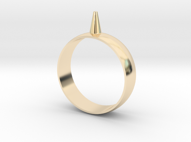 Size 16 223-Designs Bullet Button Ring  in 14K Yellow Gold