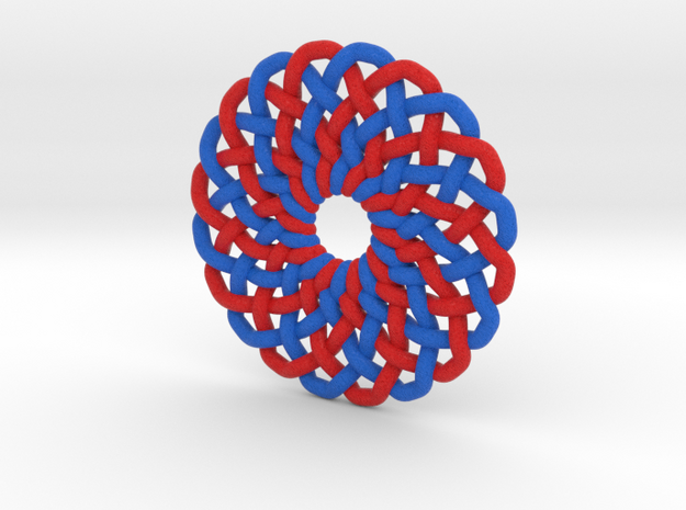 Circle Knot Pendant - 2 colour strand in Full Color Sandstone