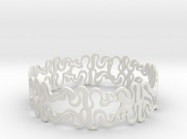 Swiggle Ring in White Natural Versatile Plastic