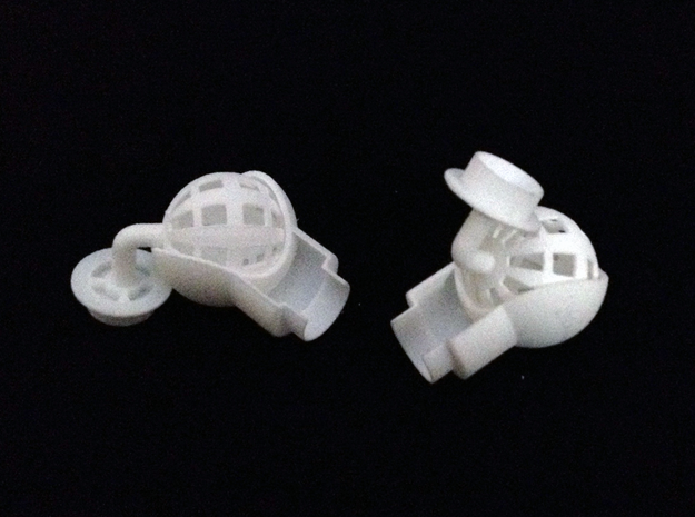 Shoulder Ball Joint for 1/2 Inch PVC Pipe in White Natural Versatile Plastic