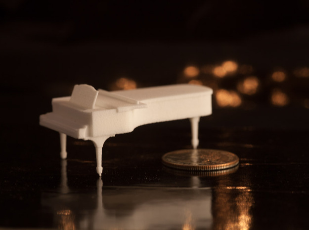 1:48 Concert Grand Piano in White Natural Versatile Plastic