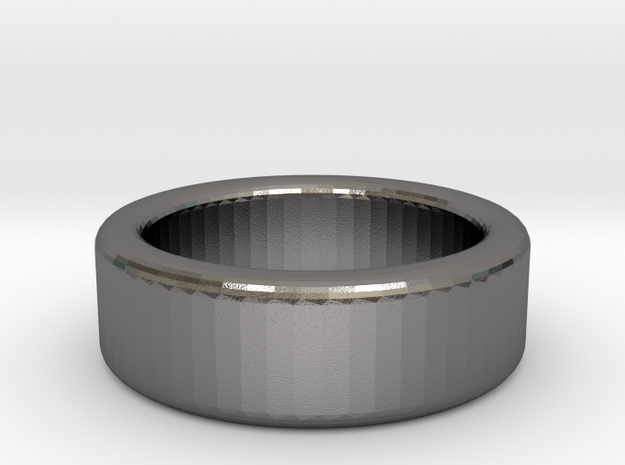 Round Ring in Polished Nickel Steel