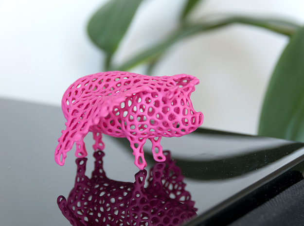 Flying Pig in Pink Processed Versatile Plastic