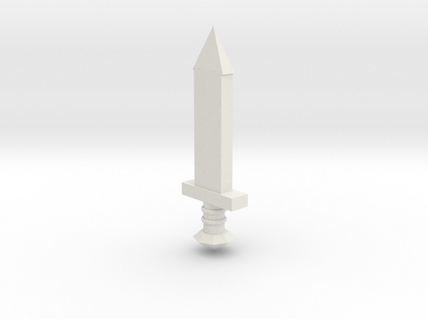 Cool Sword in White Natural Versatile Plastic