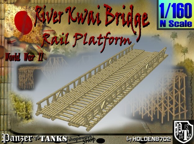 1-160 Bridge River Kwai Platform in White Natural Versatile Plastic