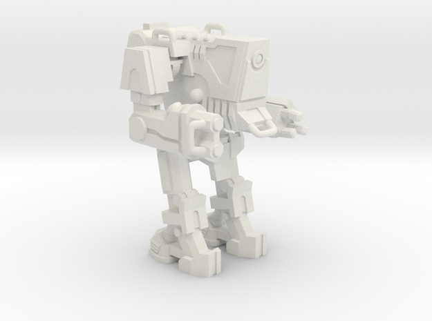 1/87 Scale Wofenstain Boss Guard Robot in White Natural Versatile Plastic