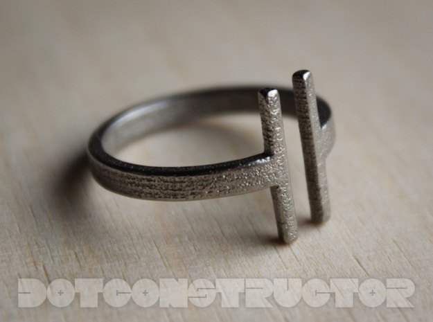 Bar Ring - Size 11.5 in Polished Nickel Steel