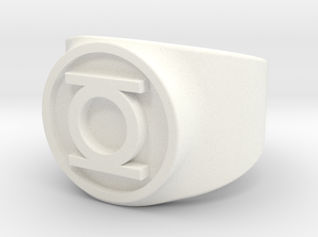 Orig Hal GL Ring Sz 7 in White Processed Versatile Plastic