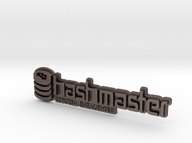 HashMasterBadge in Polished Bronzed Silver Steel