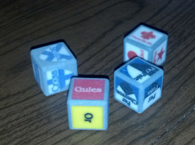 Complete Set of Blazonry Dice in Full Color Sandstone