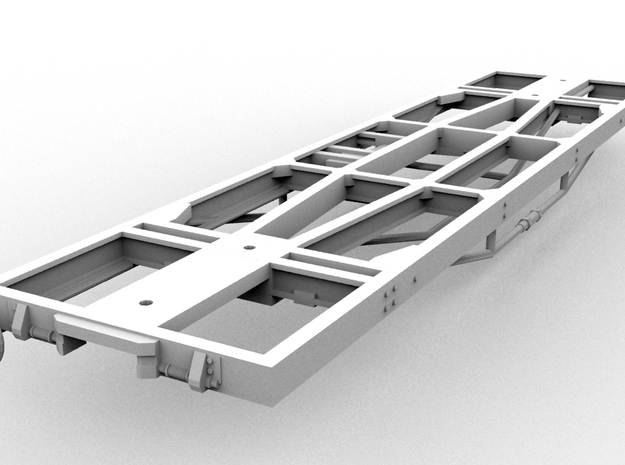 4-Pack Puffing Billy Standard Underframe(HOn30) in White Natural Versatile Plastic