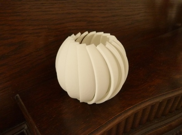 Lamella - Tea Light in White Natural Versatile Plastic