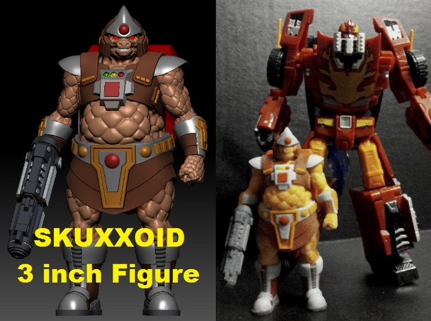 Skuxxoid 3inch Transformers Figure in Full Color Sandstone
