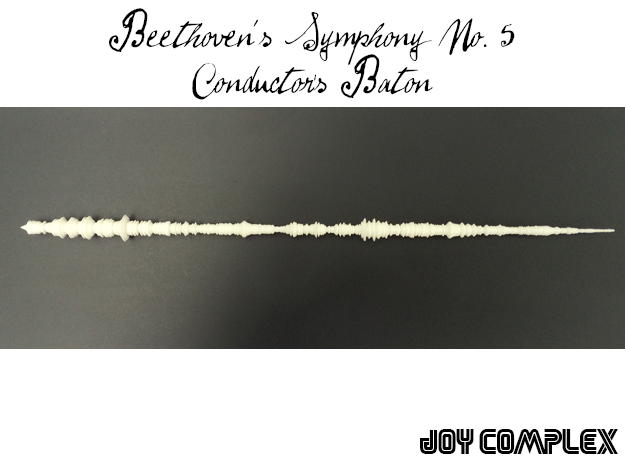 Beethoven Symphony No. 5 - Baton | Thick in White Natural Versatile Plastic