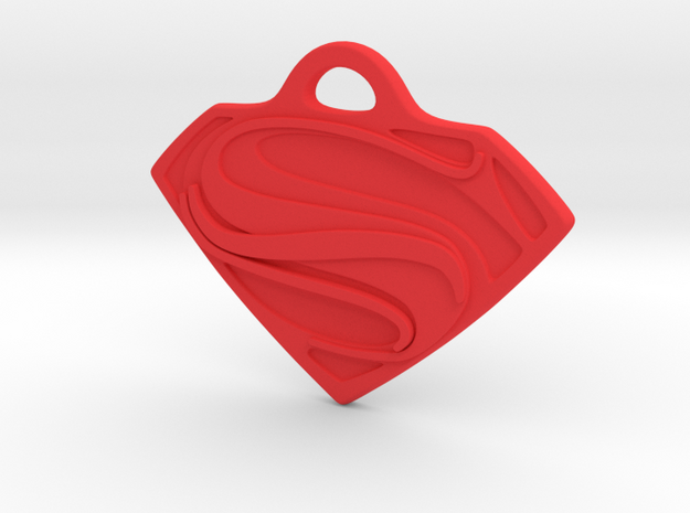 Superman Man of Steel Key Chain in Red Processed Versatile Plastic