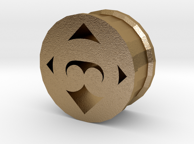 Maoristyle ear plug/tunnel tribal koru shape in Polished Gold Steel