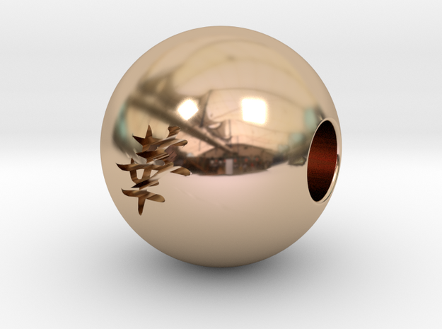 16mm Hana(Flower) Sphere in 14k Rose Gold