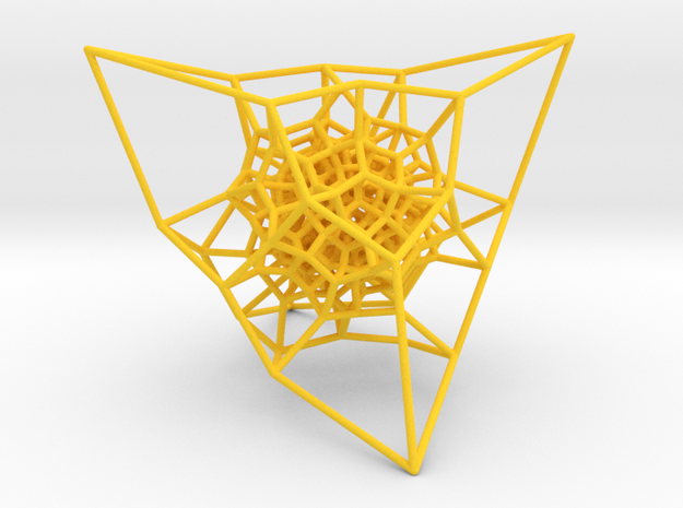 Inversion of a diamond lattice in Yellow Processed Versatile Plastic