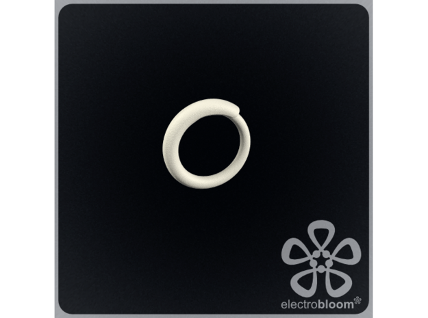 Snap ring. Size 17.5mm in White Natural Versatile Plastic