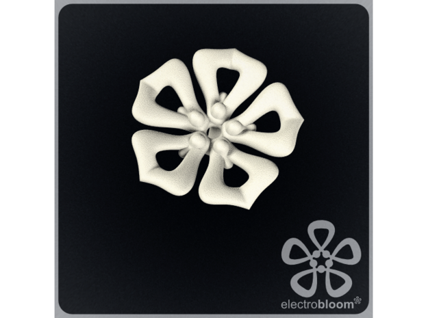 Jenny flower charm. in White Natural Versatile Plastic