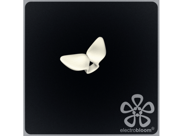 Louise leaf charm. in White Natural Versatile Plastic