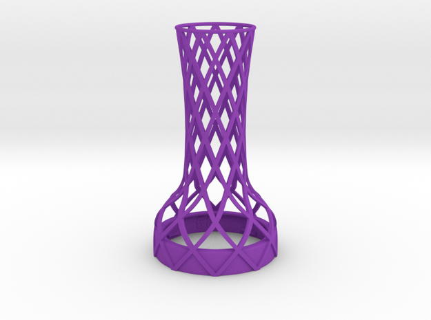 Tower Vase for jar size:58 (4 leads) in Purple Processed Versatile Plastic