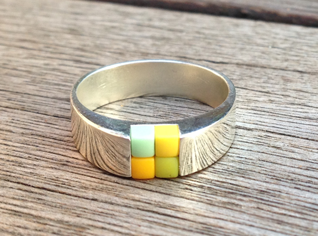 4-bit ring (US6/⌀16.5mm) in Polished Silver