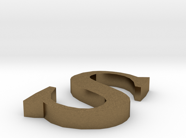 Letter- s in Natural Bronze
