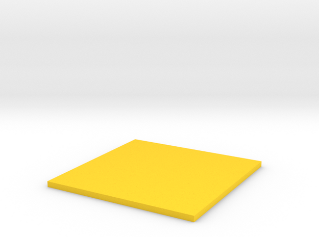 Square in Yellow Processed Versatile Plastic