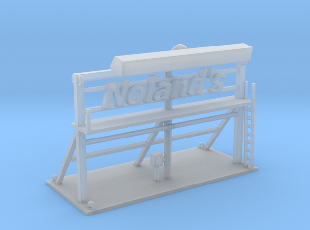 Nolands Roof Top Sign Z Scale in Tan Fine Detail Plastic