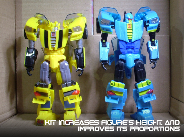 Gen. Nightbeat Upgrade Kit #1 - Height Increase in Blue Processed Versatile Plastic