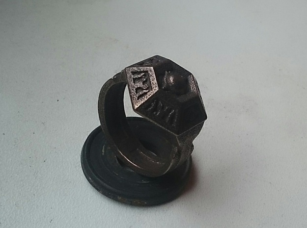 Ring of Royal Grandeur (21mm) in Polished Bronze Steel