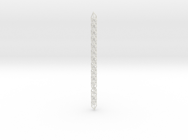 Cube Chain Stretched in White Natural Versatile Plastic