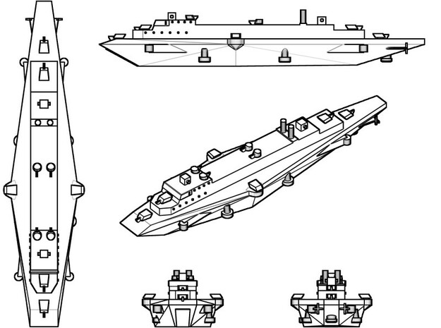 HMAS Hannibal 1:600 x1 in Tan Fine Detail Plastic