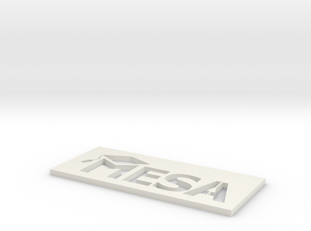 MESA Logo Stencil Medium in White Natural Versatile Plastic