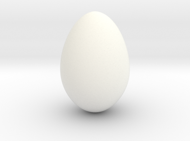 Robin Egg 2 - smooth in White Processed Versatile Plastic